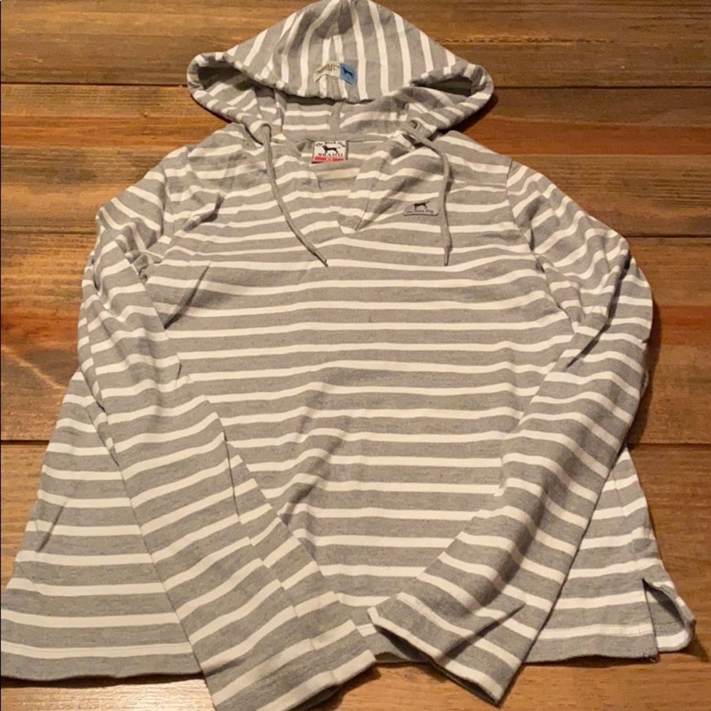 Black dog grey and white hoodie XS women’s